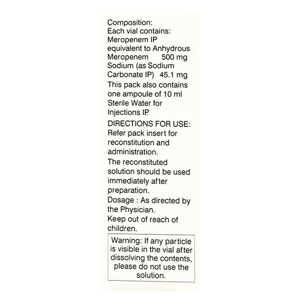 Mero 500mg Injection 1's - Bacterial Infections-OBL