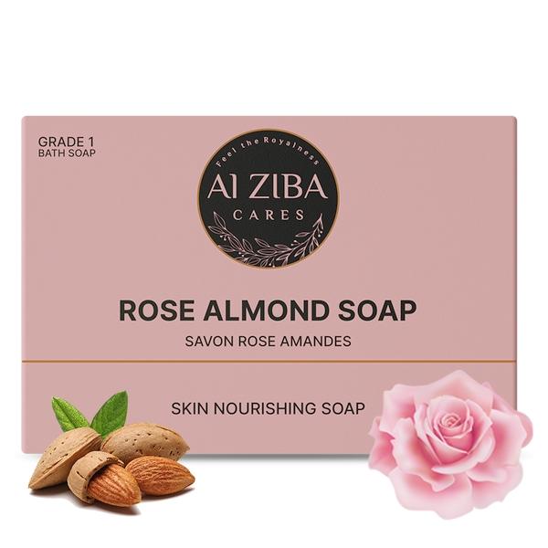 Alziba Cares Soap - Rose Almond 100 g - Soaps