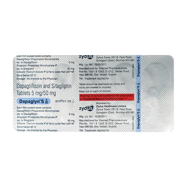 DAPAGLYN S 5/50 Tablet 10's - Diabetes-Ant