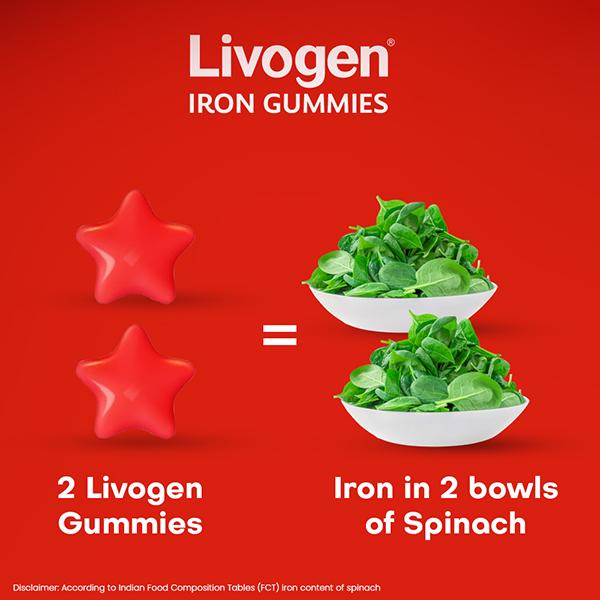 LIVOGEN STRAWBERRY FLAVOUR IRON Gummies 30's - Anaemia-VMA
