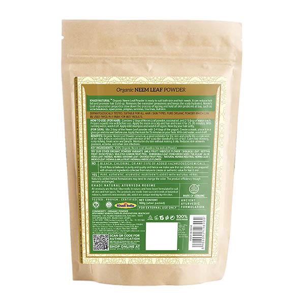 KHADI NATURAL NEEM LEAF ORGANIC POWDER 100 gm - Powder