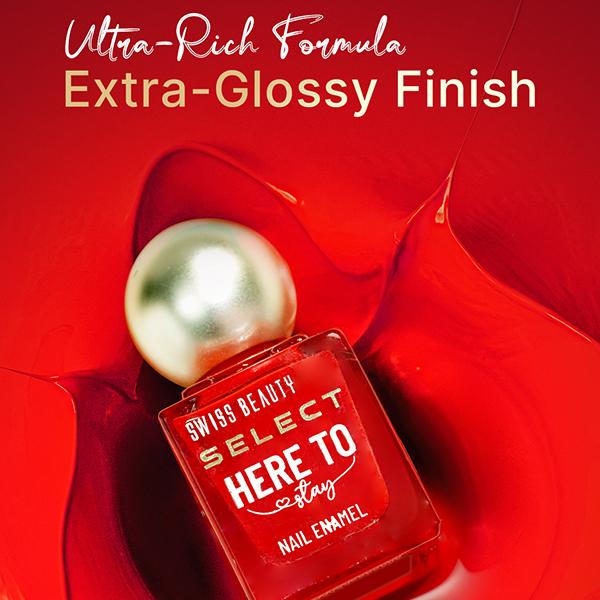 Swiss Beauty Select Here To Stay Nail Enamel With High Gloss Finish Burnt Coco 12 ml - Nail Polish
