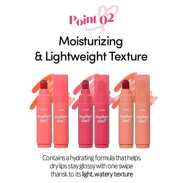 Etude Dear Darling Marker Tint 04 Milk Strawberry 3.5 gm - Lip Stains & Tints