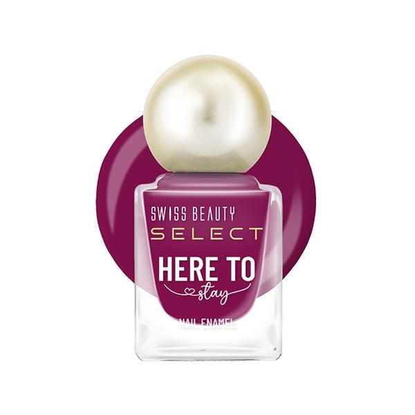 Netmeds | Swiss Beauty Select Here To Stay Nail Enamel With High Gloss Finish Thats Burgundy 12 ml