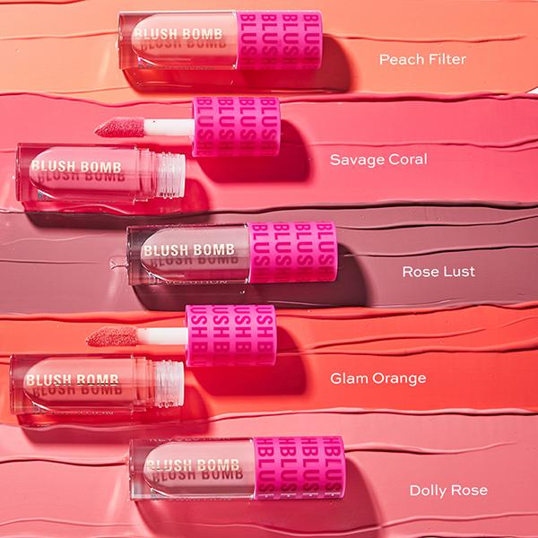 Makeup Revolution Blush Bomb Cream Blusher Rose Lust 4.6 ml - Blushes