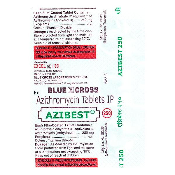 Azibest 250mg Tablet 6'S - Bacterial Infections-Mac