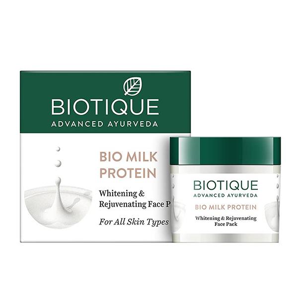 Netmeds | Biotique Bio Milk Protein Whitening & Rejuvenating Face Pack for All Skin Types 50 gm