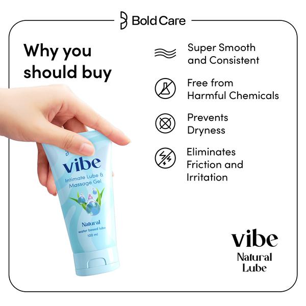 Bold Care Vibe Intimate Lube & Massage Gel Natural 100 ml - Flavoured Lubes
