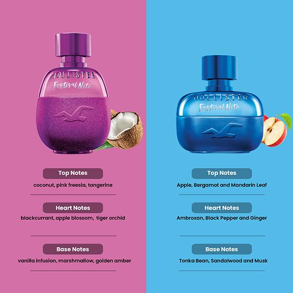 Hollister Festival Nite For Her Eau De Parfum 100ml + Him 100ml Eau De Toilette 2's - Perfumes (Edt/Edp)