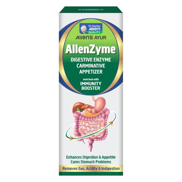 Allen Allenzyme No Added Sugar Liquid - Pineapple 450 ml - Personal Care (Ayush)