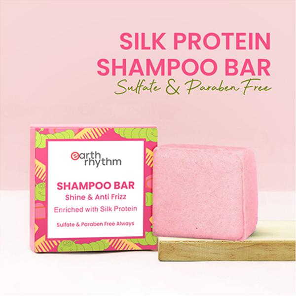 Earth Rhythm Silk Protein Shampoo Bar Cardboard Box 80 gm - Shampoos