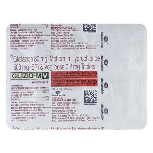 Glizid MV Tablet 10'S - Diabetes-Ant
