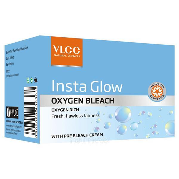 Netmeds | VLCC Insta Glow Oxygen Bleach Oxygen Rich 51.4 gm