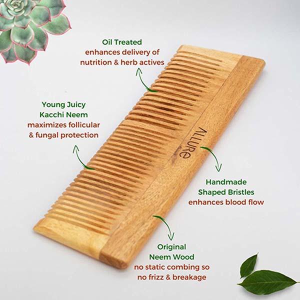Allure Wooden Neem Comb (CR-01) 1's - Hair Combs