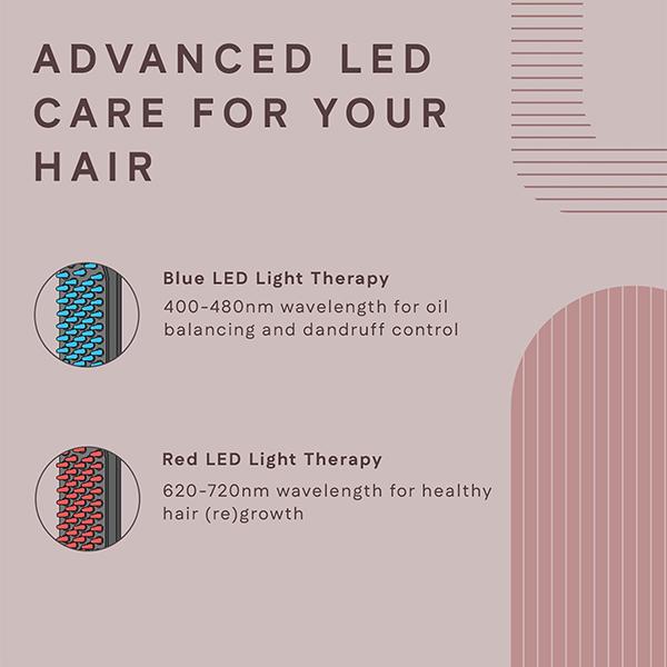 Winston Led Hair Growth Therapy Comb Detangling Red & Blue Light Mode 200 gm - Hair Combs