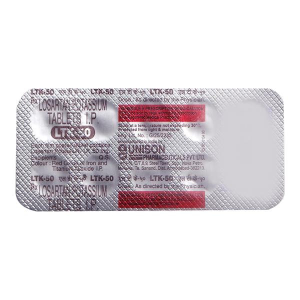LTK 50mg Tablet 10'S - Hypertension-Ang