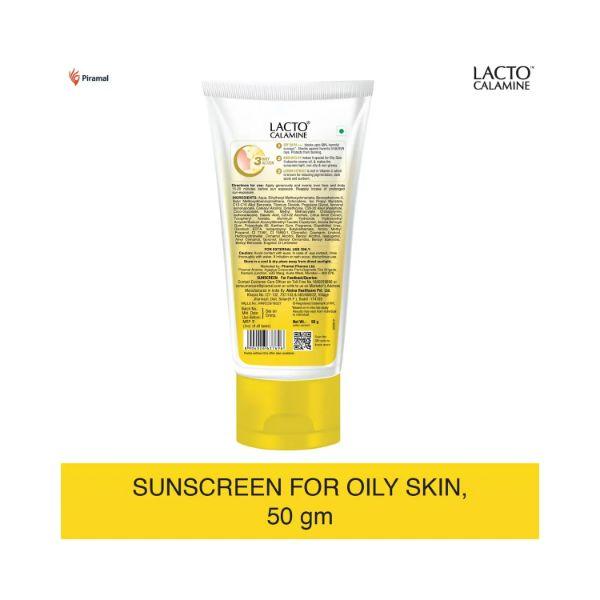 Lacto Calamine Sulphate-free Daily Sunshield with Kaolin Clay. Matte Look Sunscreen Spf50 Pa+++ 50gm 2's - Face Sunscreen