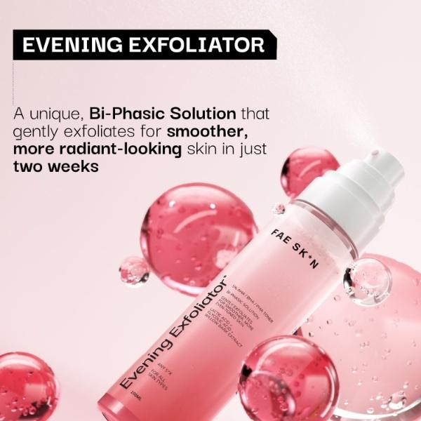 FAE Beauty Evening Exfoliator - Gentle Bi-Phasic Exfoliating Toner 100 ml - Face Mists