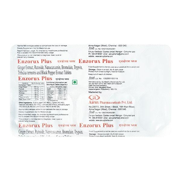 ENZORUX PLUS Tablet 10's - Supplements-Vam