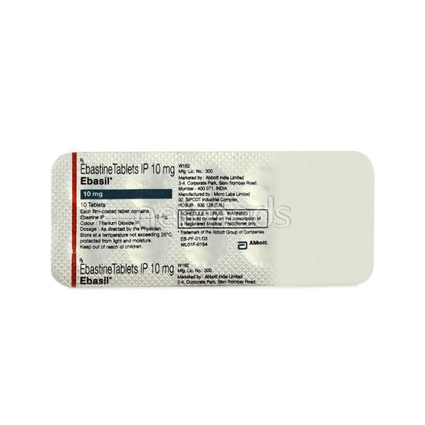 Ebasil 10mg Tablet 10'S - Allergies-Ant