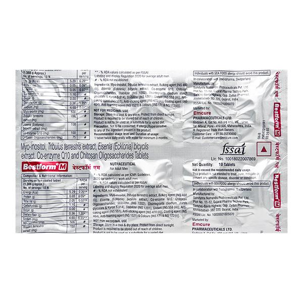 BESTFORM M Tablet 10's - Supplements-Vam