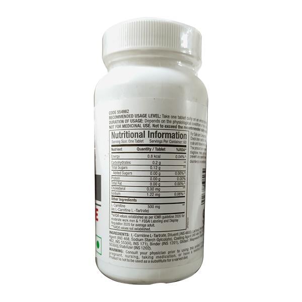 GNC Pro Performance L-Carnitine 500 mg Tablet 60's - Amino Acids