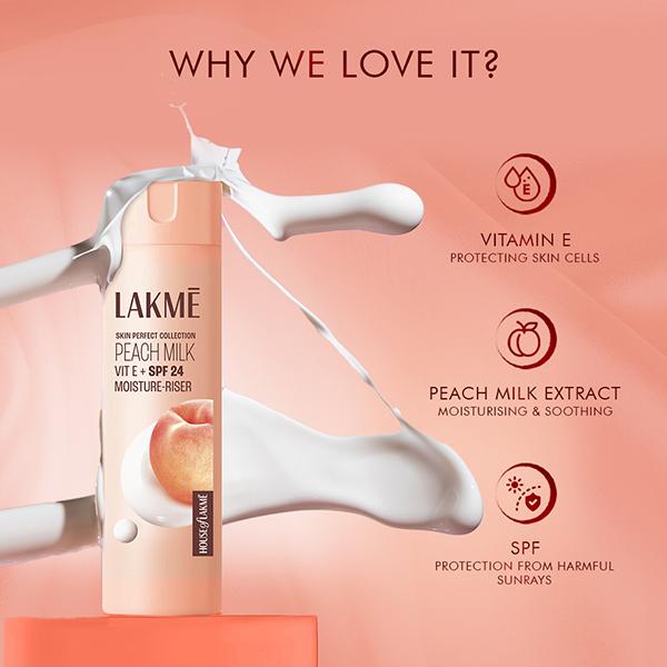 Lakme Peach Ceramide Moisturizer with SPF 24 For Dry Skin, Normal Skin & Sensitive Skin 200 ml - Face Moisturizers