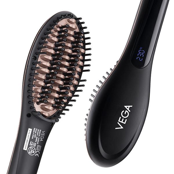 Netmeds | VEGA X-Star Hair Straightening Brush With Thermo Protect Technology & Adjustable Temperature Settings Hair Straightener (VHSB-03) 1 gm