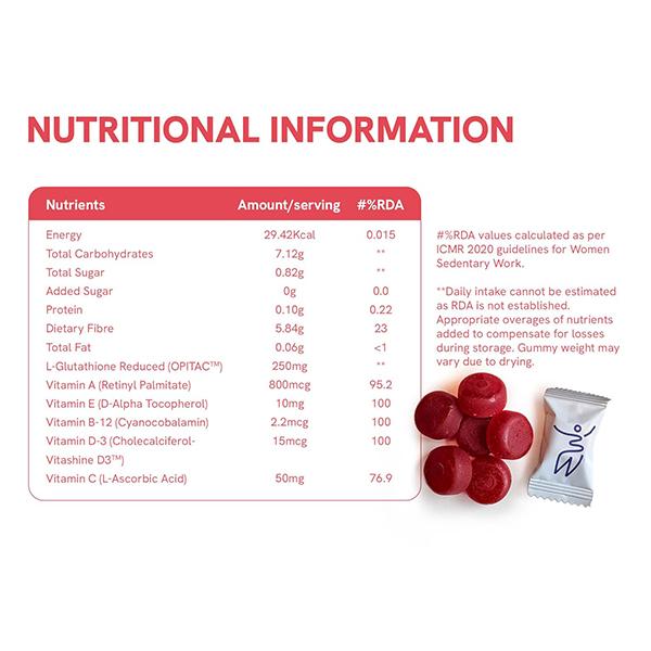 Be Bodywise Glutathione Gummies - 500mg 60's - Multi-Vitamins