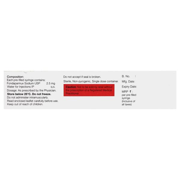 Fondum 2.5mg Injection 0.5ml - Blood Clot-Ant