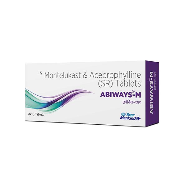 ABIWAYS M Tablet 10's - Asthma/COPD-Ast