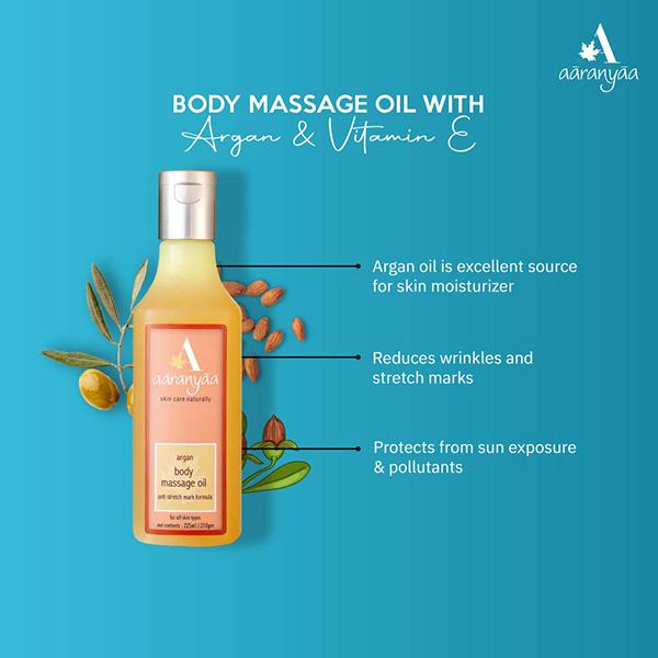 Aaranyaa Argan Body Massage Oil 225 ml - Massage Oils