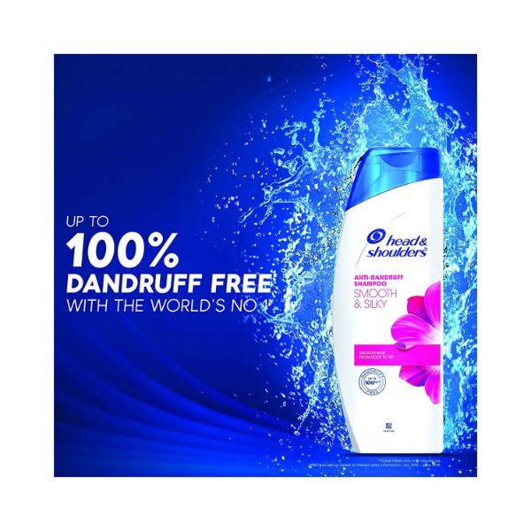Head & Shoulders Smooth And Silky Anti Dandruff Shampoo For Women & Men 340 ml - Shampoos