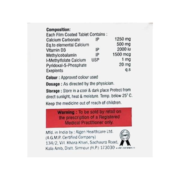 AUDI D3 XT Tablet 10's - Supplements-Cal