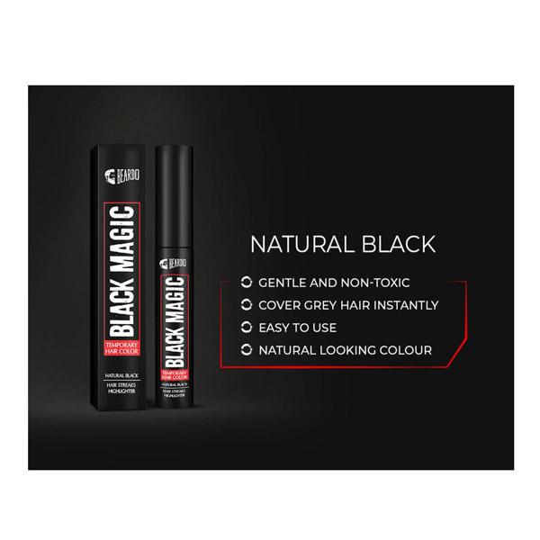 Beardo Black Magic Temporary Hair Color Liquid - Natural Black 5 ml - Sachet/Shampoo