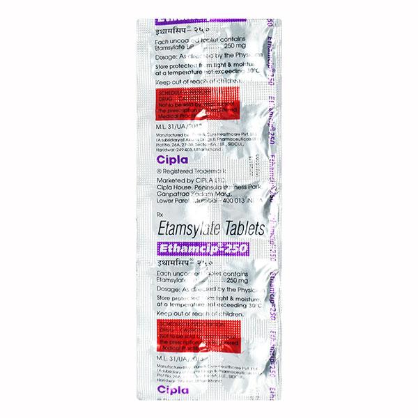 Ethamcip 250mg Tablet 10'S - Bleeding Disorders-Hae
