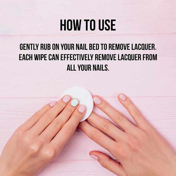 Colorbar On The Go Nail Lacquer Remover Wipes Rainbow Bouquet - 30's - Nail Polish Remover