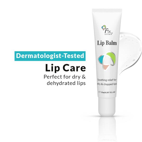 Netmeds | Fixderma Lip Balm with Vitamin C & E, Hydrates & Nourishes Dark, Dry Lips 15ml