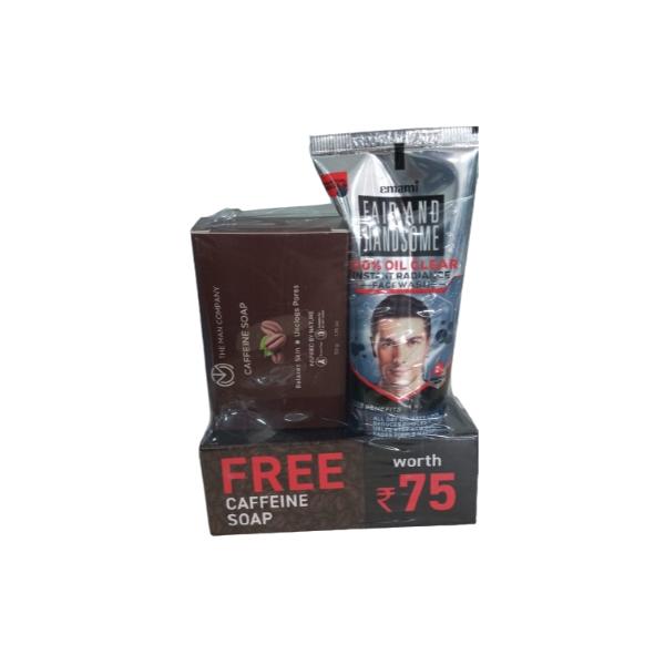Netmeds | Fair and Handsome 100% Oil Clear Face Wash 50 gm (Free Caffeine soap 50 g)