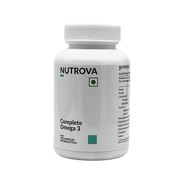 NUTROVA COMPLETE OMEGA 3 GELATIN FREE VEG Capsule 60's - Supplements-Sup