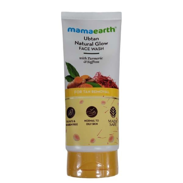 Netmeds | Mamaearth Ubtan Natural Glow Face Wash With Turmeric & Saffron For Tan Removal 100 ml