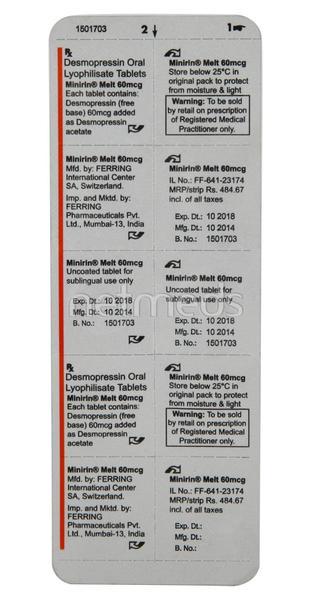 Netmeds | Minirin Melt 60mcg Tablet 10'S