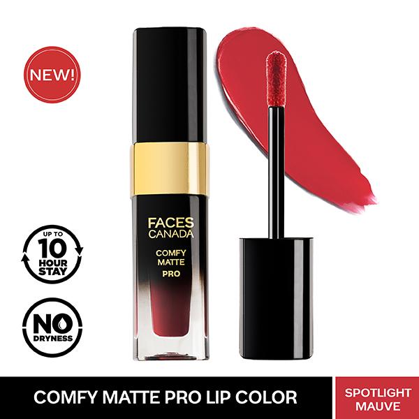 Faces Canada Comfy Matte Pro Liquid Lipstick - Spotlight Mauve 11, 5.5 ml 10HR Stay No Dryness - Liquid Lipsticks