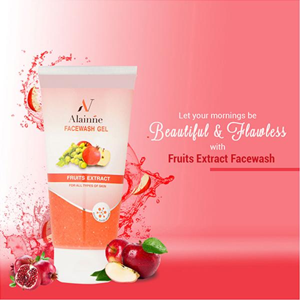 Alainne Fruits Extract Gel Facewash 150 gm - Face Washes