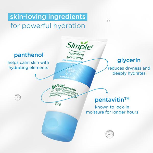 Simple Water Boost Hydratinggel Creme 50 gm - Face Moisturizers
