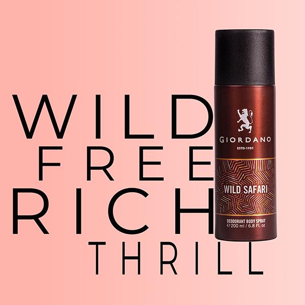 Giordano Wild Safari Deodorant Spray 200 ml - Men Deodorants/Roll-Ons