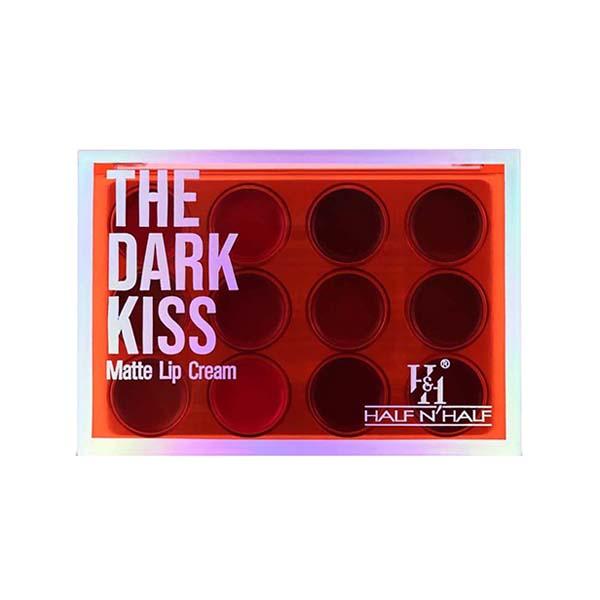 Netmeds | Half N Half The Dark Kiss Matte Lip Cream Palette, Velvet Matte Texture - The Dark Kiss 12 gm