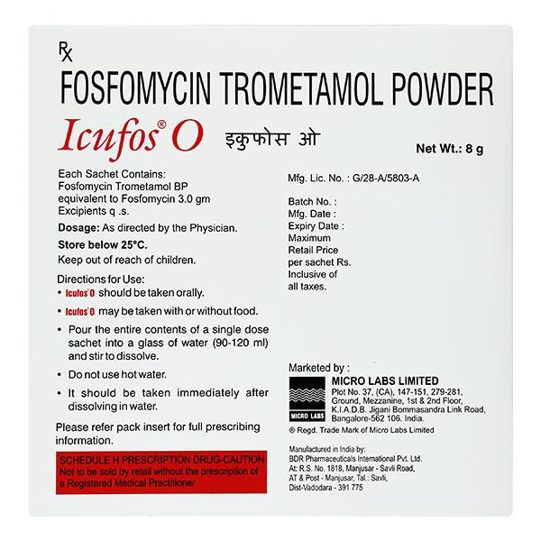 ICUFOS O VANILLA FLAVOUR Powder 8gm - Bacterial Infections-OAB