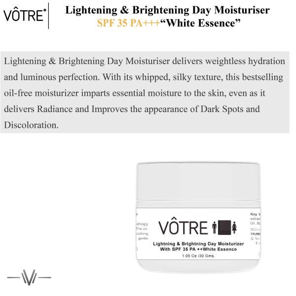 Votre Lightening & Brightening SPF 35 PA++ Day Moisturiser 30 gm - Face Moisturizers