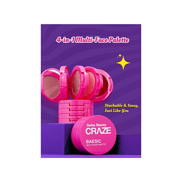 Swiss Beauty CRAZE Baesic Multi-Face Palette-Solulu 6 g - Face Palettes